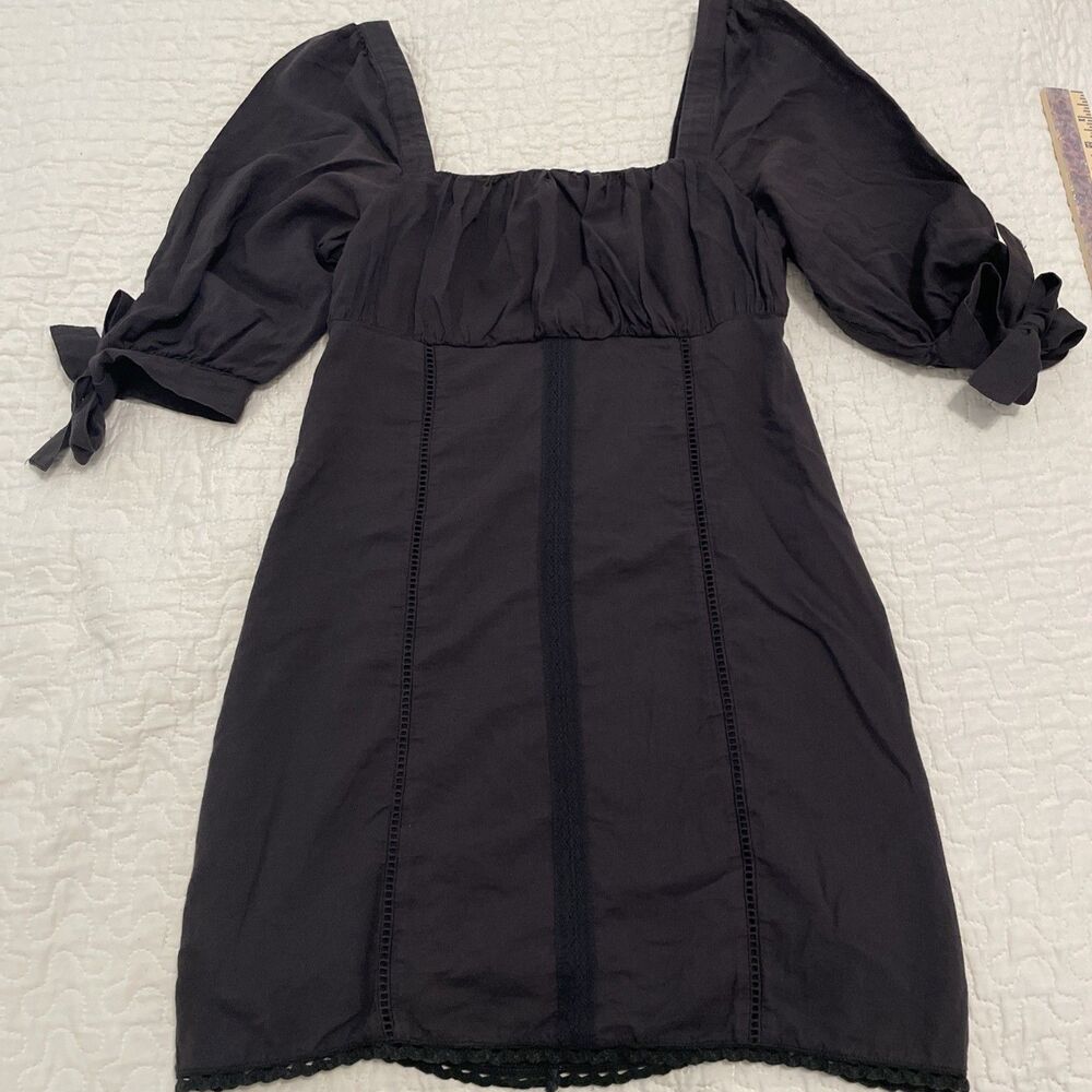 Lovers and Friends Revolve Women Small Black Bodycon Cotton S Mini Dress